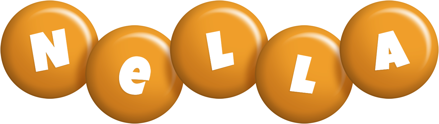 Nella candy-orange logo
