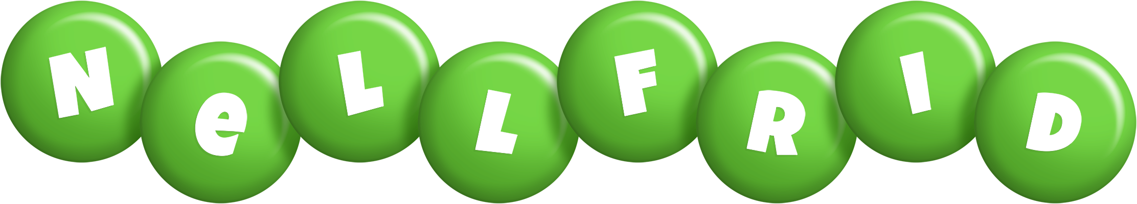 Nellfrid candy-green logo