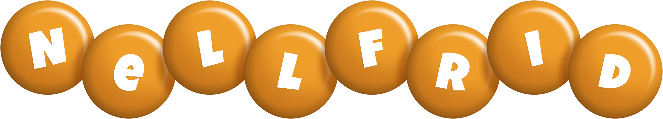 Nellfrid candy-orange logo