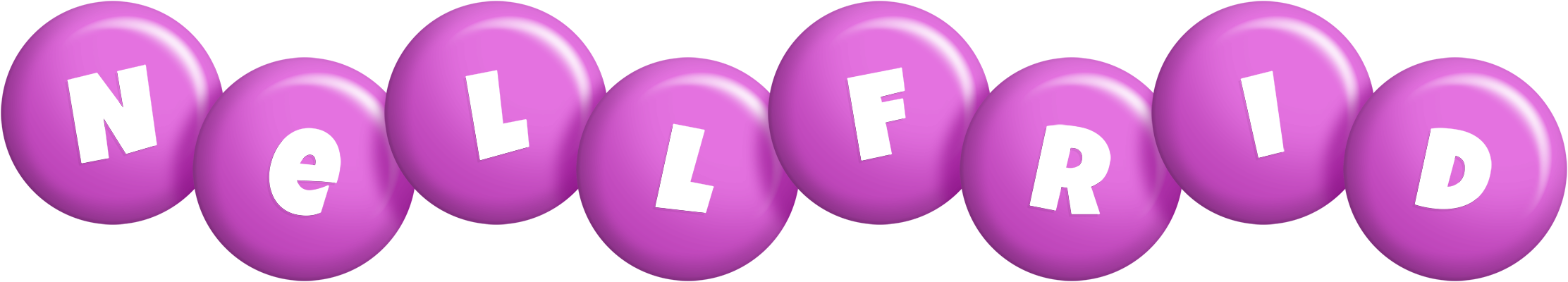 Nellfrid candy-purple logo