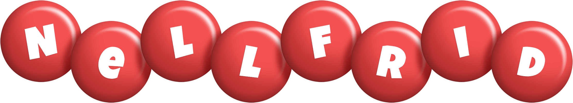 Nellfrid candy-red logo