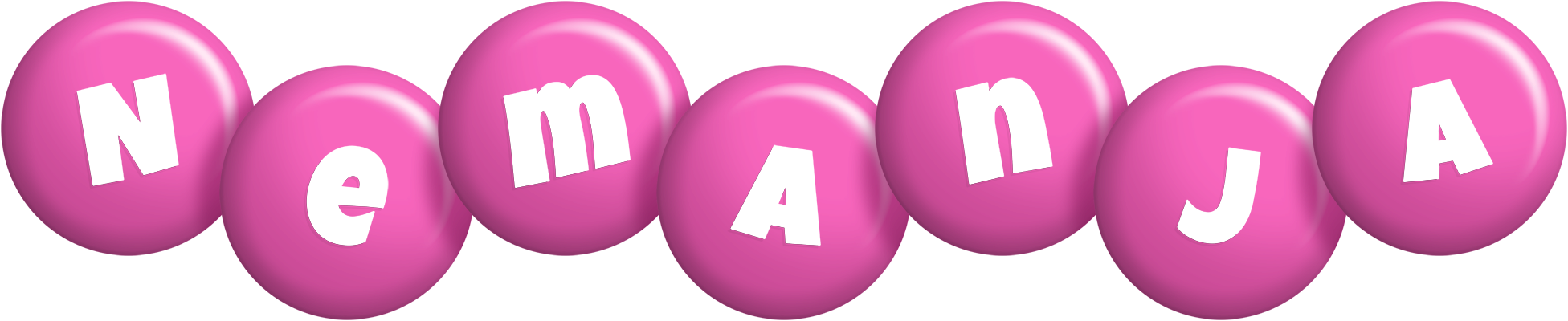 Nemanja candy-pink logo