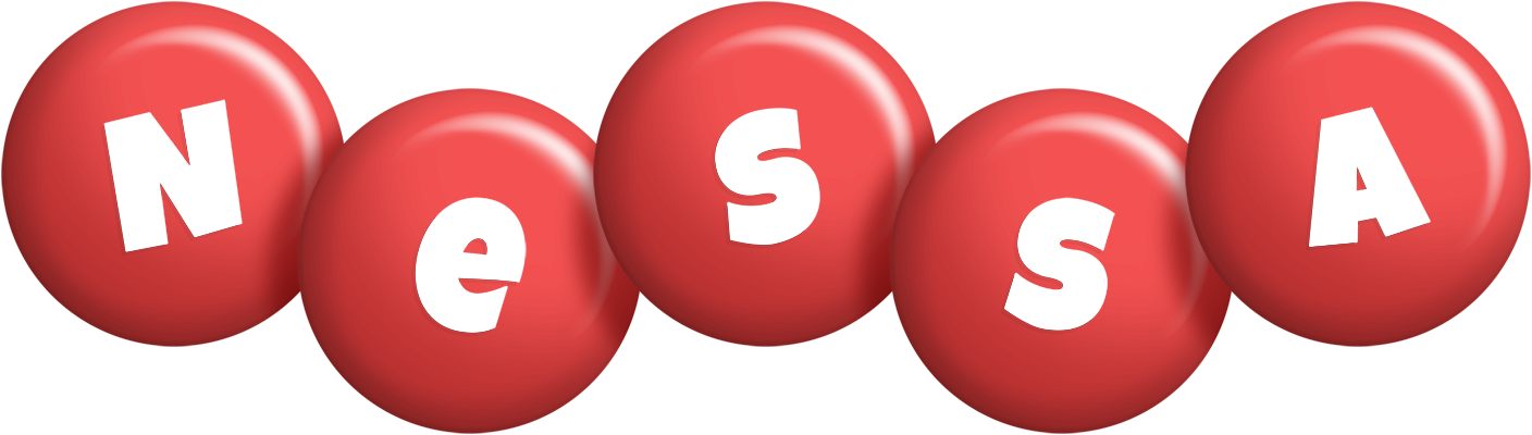 Nessa candy-red logo