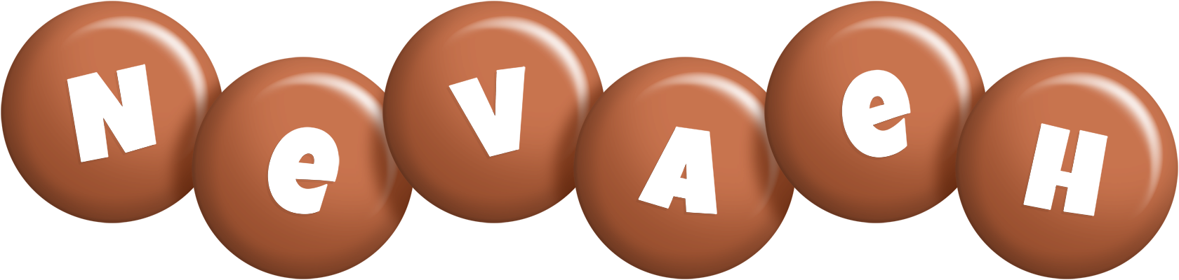 Nevaeh candy-brown logo