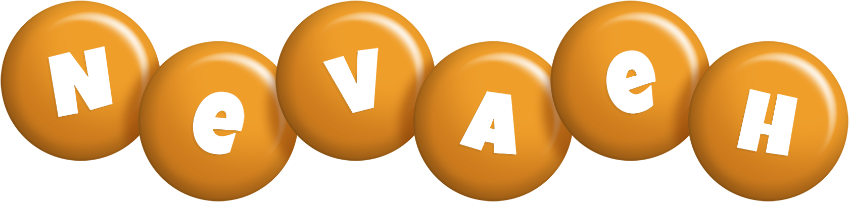 Nevaeh candy-orange logo