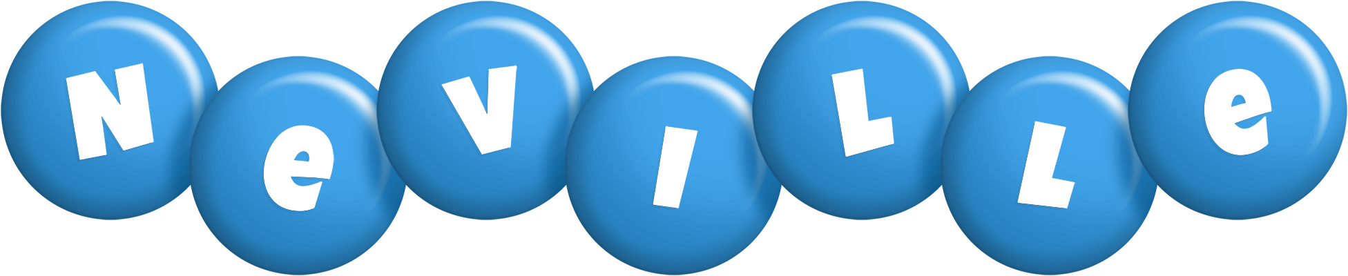 Neville candy-blue logo