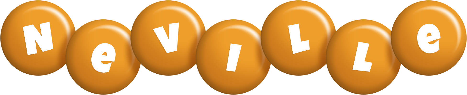Neville candy-orange logo