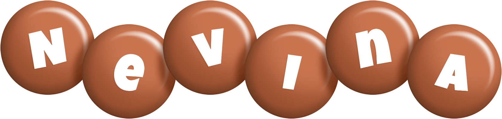 Nevina candy-brown logo