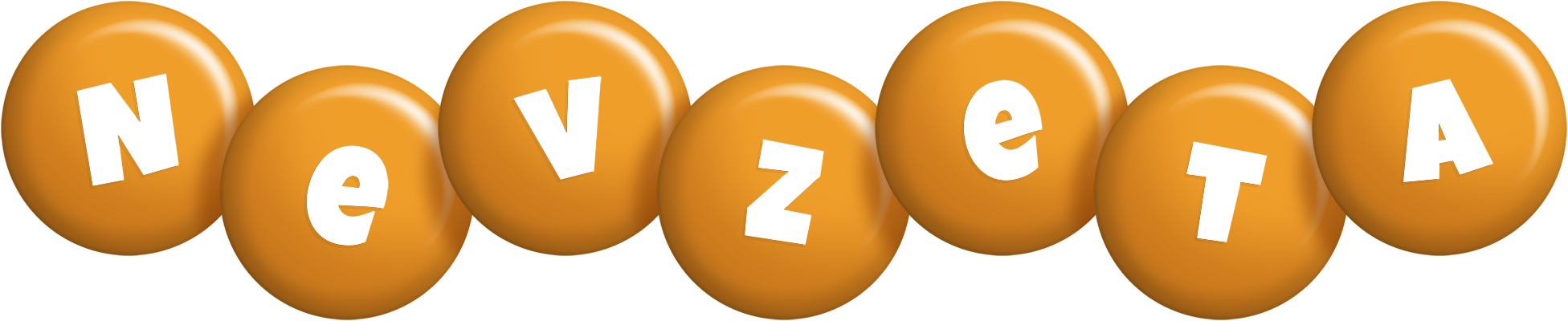 Nevzeta candy-orange logo