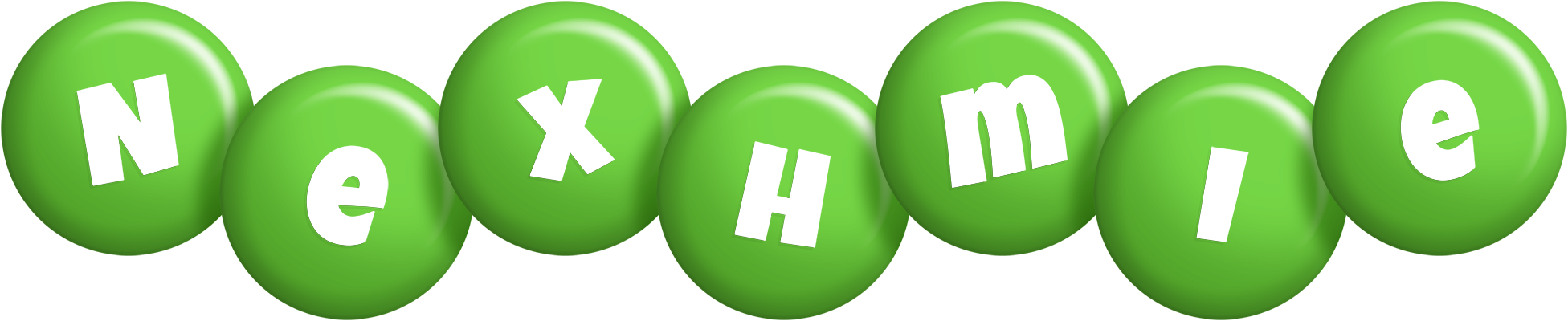 Nexhmie candy-green logo
