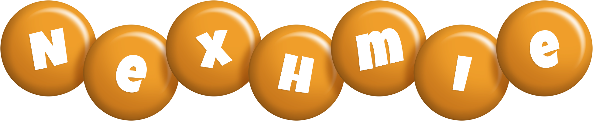 Nexhmie candy-orange logo