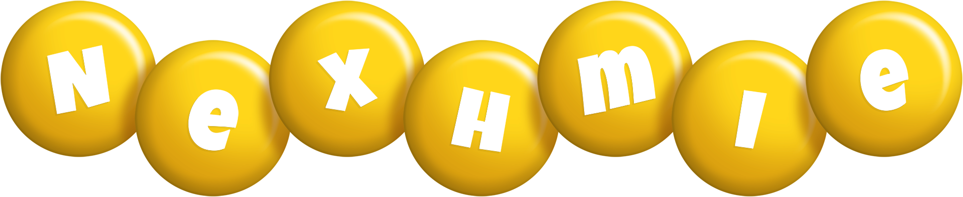 Nexhmie candy-yellow logo