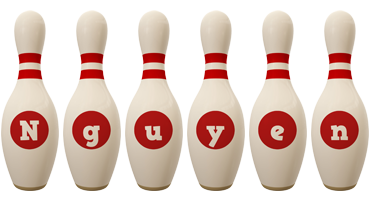 Nguyen bowling-pin logo