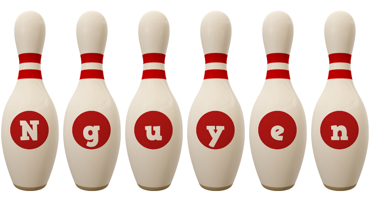 Nguyen bowling-pin logo