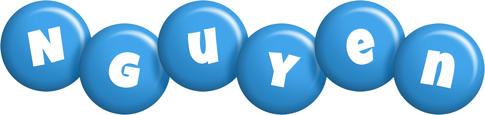 Nguyen candy-blue logo
