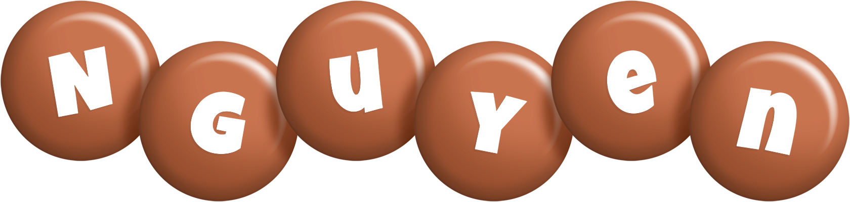 Nguyen candy-brown logo