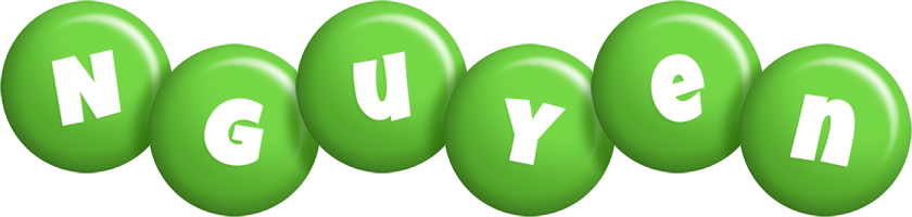 Nguyen candy-green logo