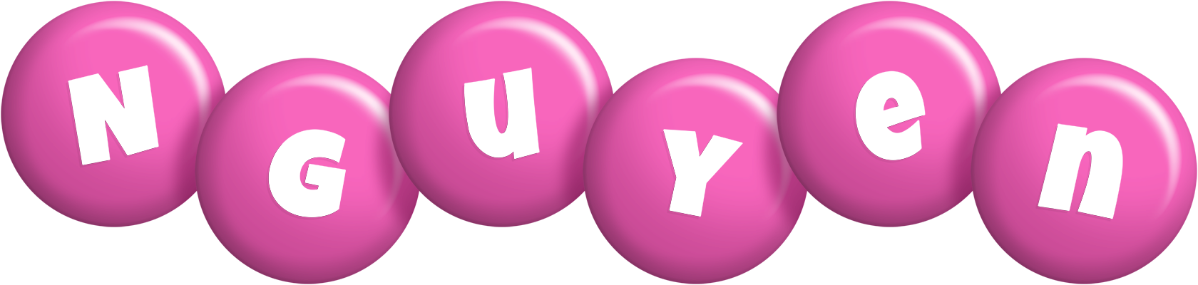 Nguyen candy-pink logo