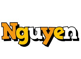 Nguyen cartoon logo