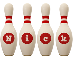 Nick bowling-pin logo