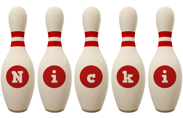 Nicki bowling-pin logo