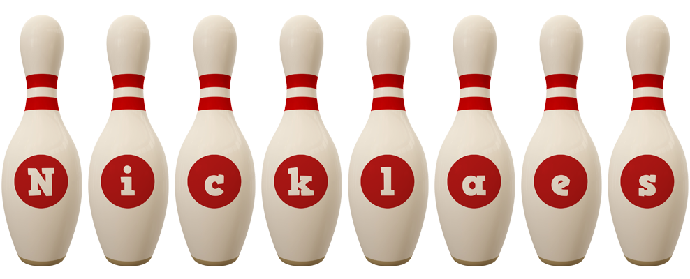Nicklaes bowling-pin logo