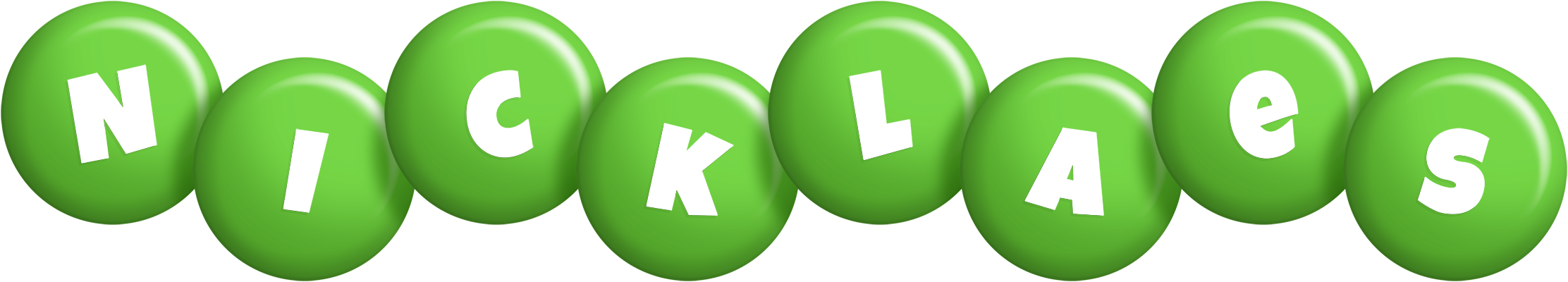 Nicklaes candy-green logo