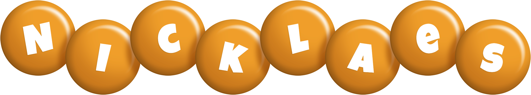 Nicklaes candy-orange logo