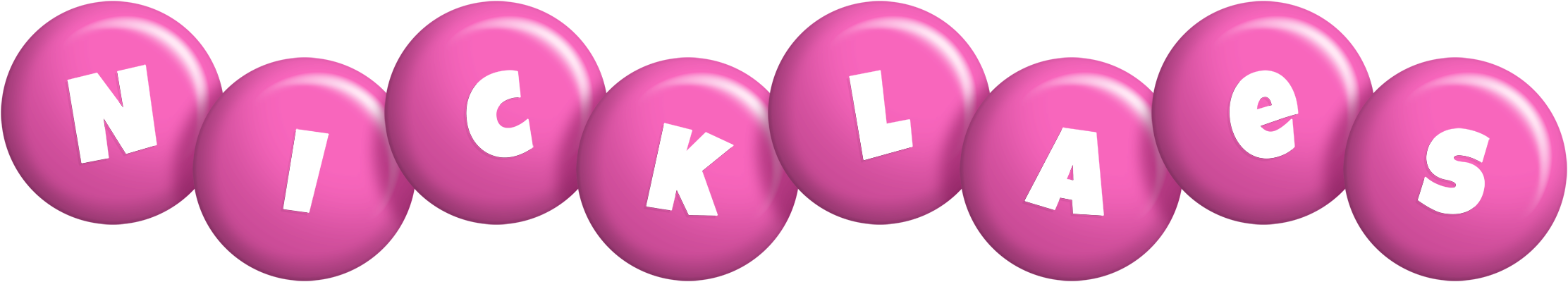 Nicklaes candy-pink logo