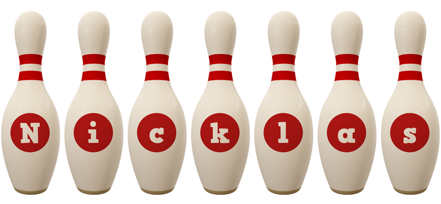 Nicklas bowling-pin logo