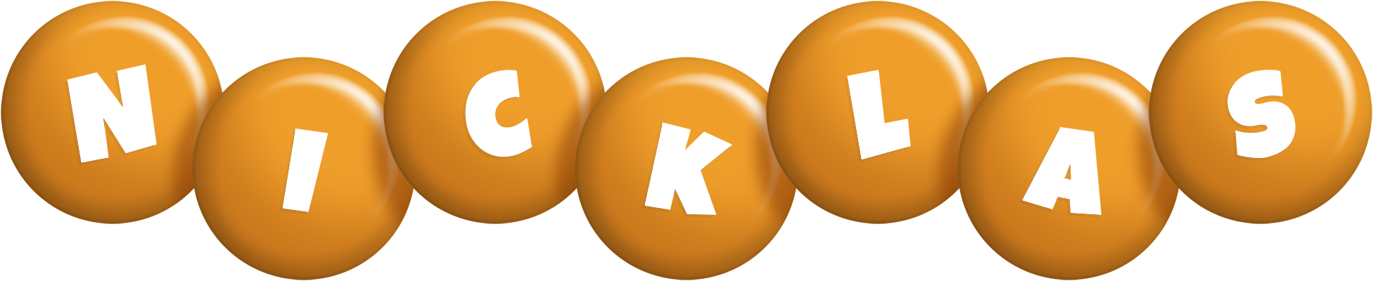 Nicklas candy-orange logo