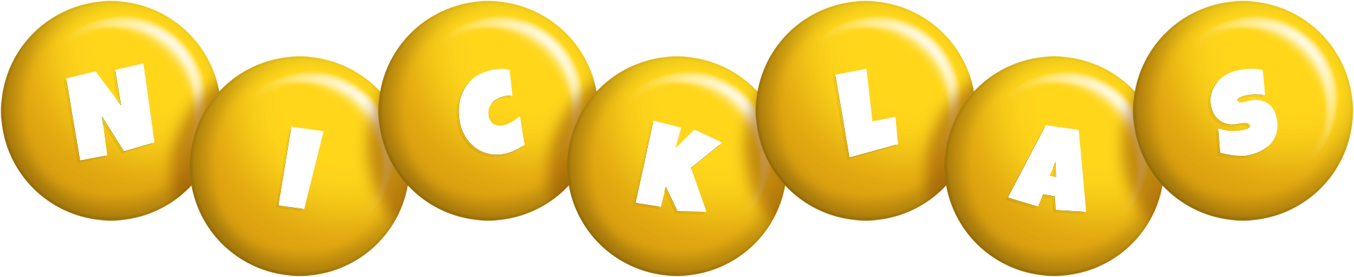 Nicklas candy-yellow logo