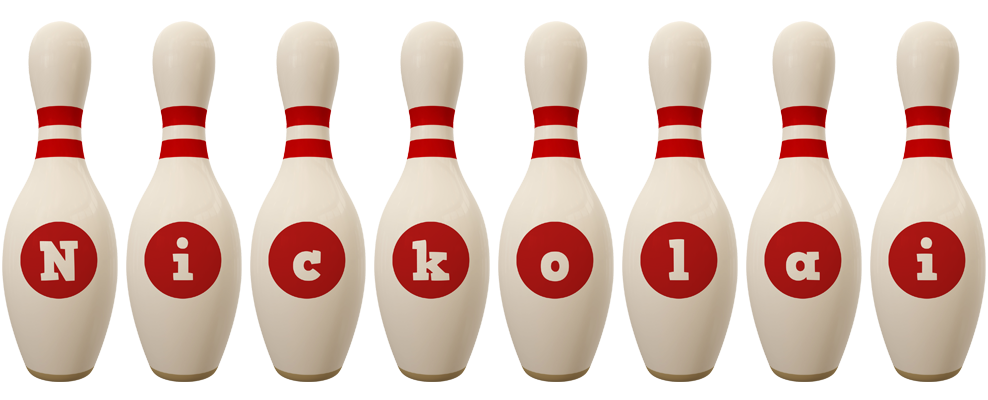 Nickolai bowling-pin logo