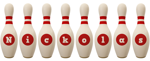 Nickolas bowling-pin logo