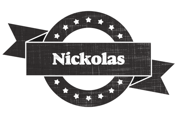 Nickolas grunge logo
