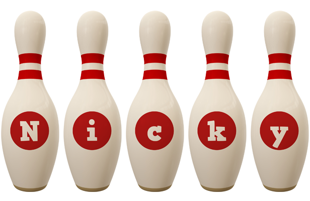 Nicky bowling-pin logo