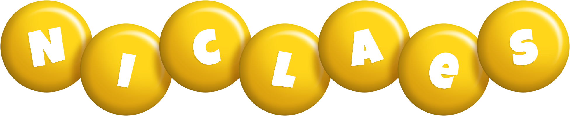 Niclaes candy-yellow logo