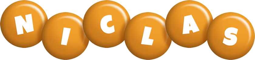 Niclas candy-orange logo