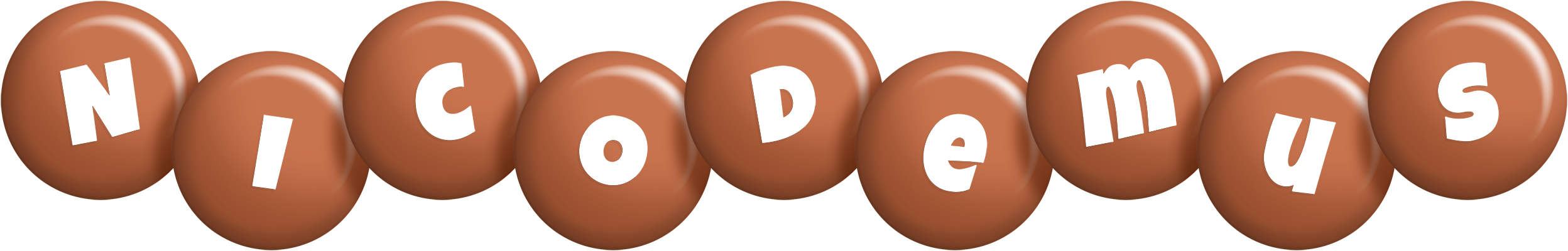 Nicodemus candy-brown logo