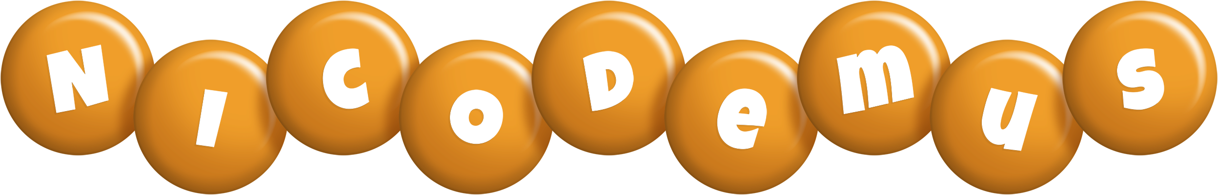 Nicodemus candy-orange logo