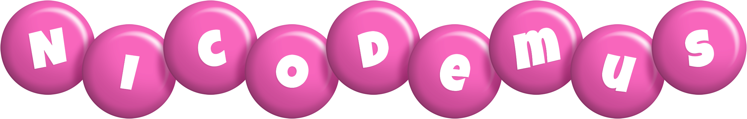 Nicodemus candy-pink logo