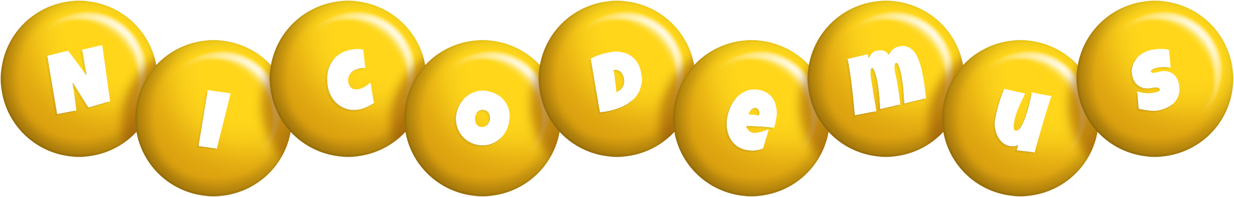 Nicodemus candy-yellow logo