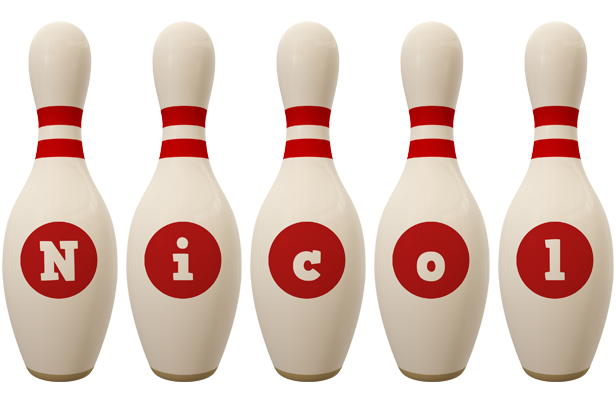Nicol bowling-pin logo