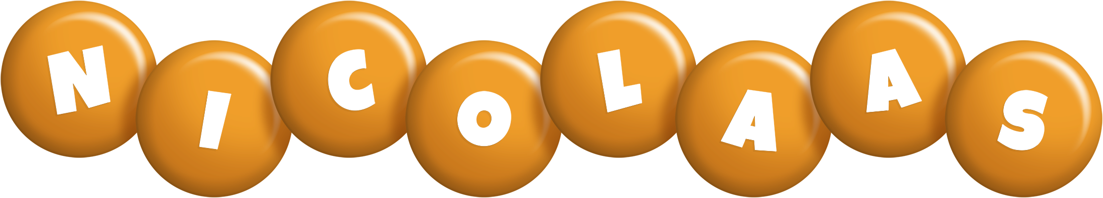 Nicolaas candy-orange logo