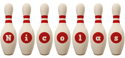 Nicolas bowling-pin logo