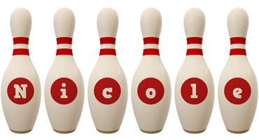 Nicole bowling-pin logo