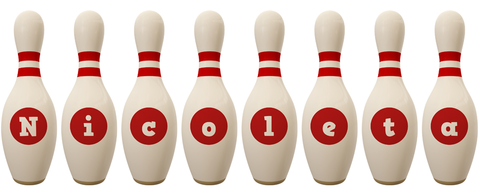 Nicoleta bowling-pin logo