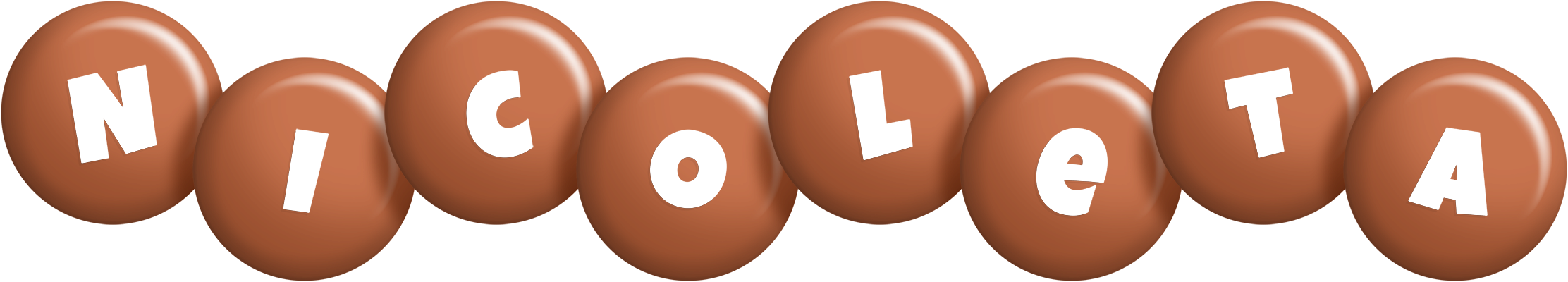 Nicoleta candy-brown logo