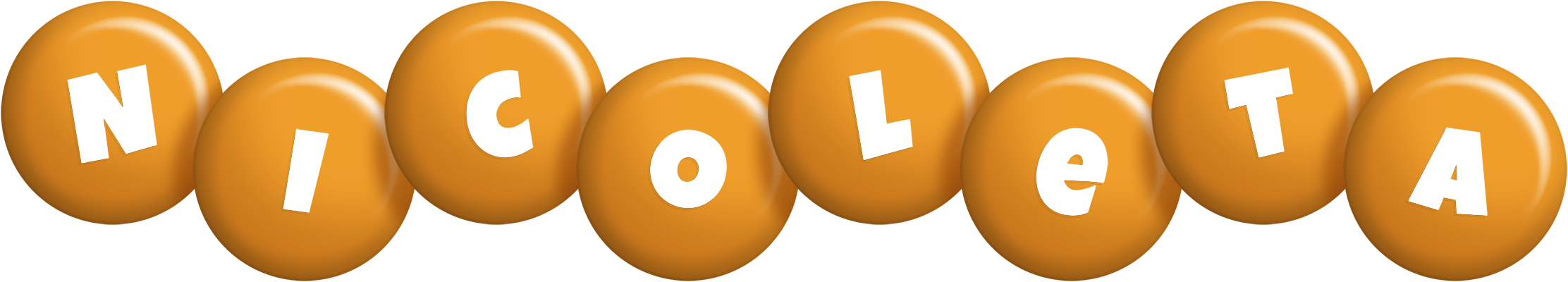 Nicoleta candy-orange logo