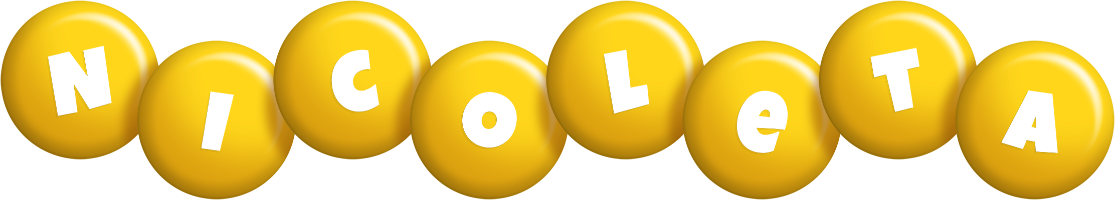 Nicoleta candy-yellow logo